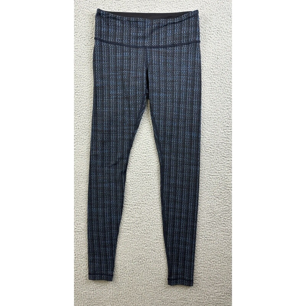 Lululemon Leggings Womens Medium Blue Abstract Striped 28x30